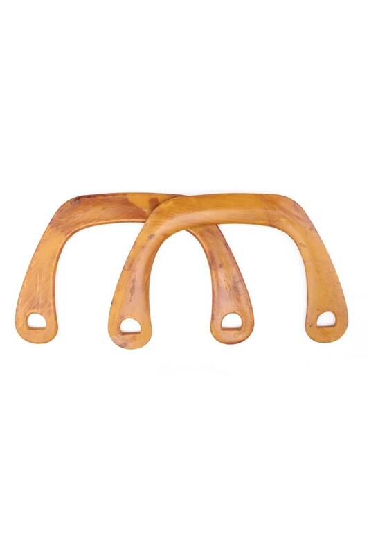 Ahşap Görünümlü Plastik Çanta Sapı Model 7 | Kahverengi - Thumbnail