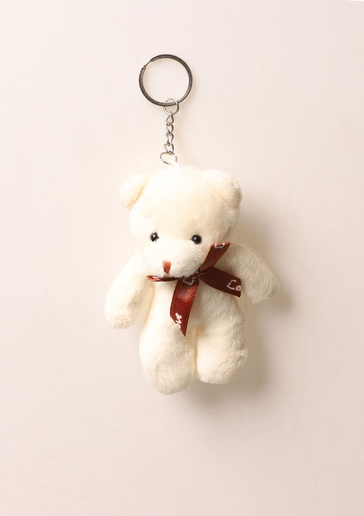 Peluş Ayıcıklı Anahtarlık | Krem