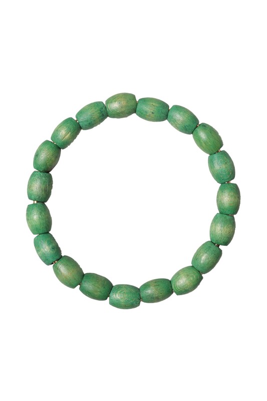 Ahşap Boncuklu Çanta Sapı 404 | Yeşil - Thumbnail