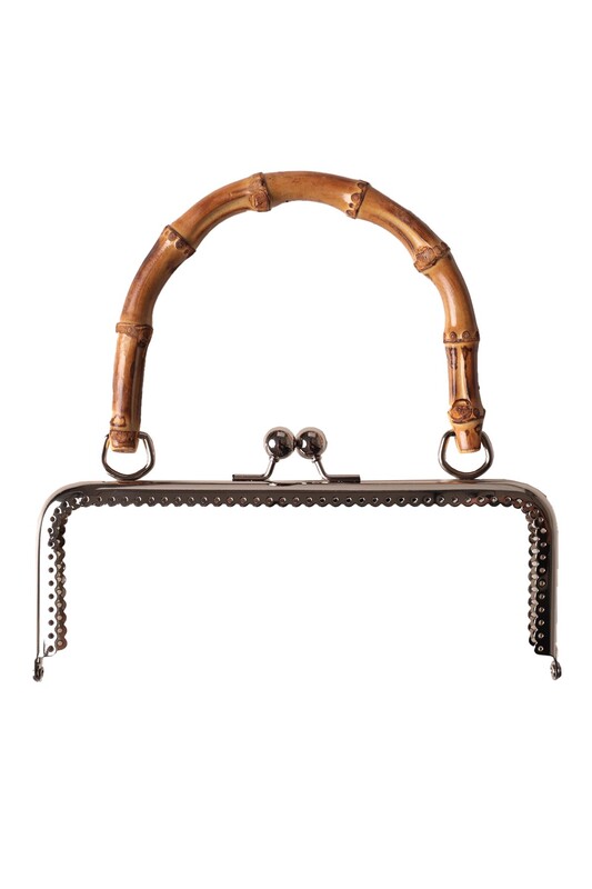 Bambu Saplı Çanta Bursu | Gümüş - Thumbnail