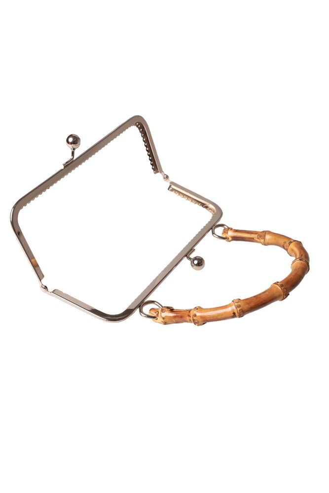 Bambu Saplı Çanta Bursu | Gümüş