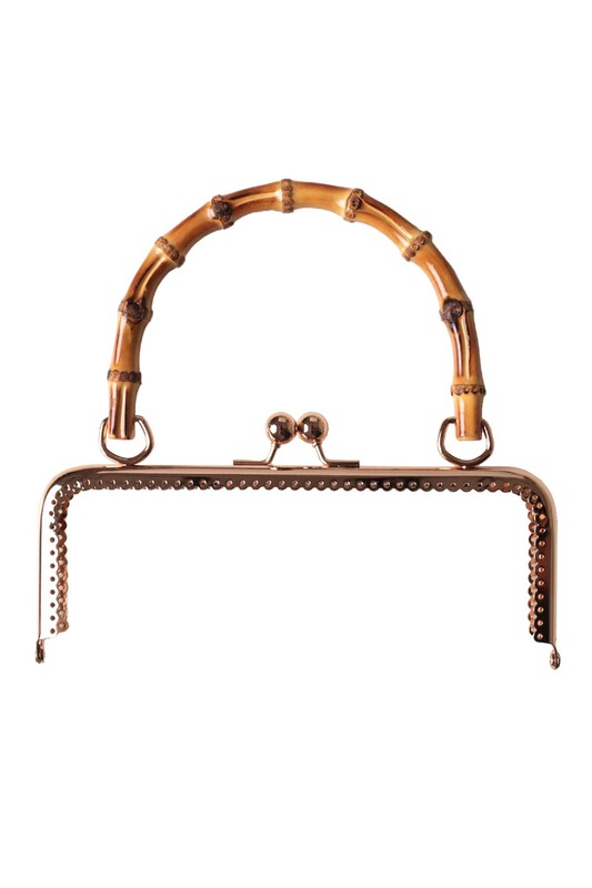 Bambu Saplı Çanta Bursu | Gold - Thumbnail