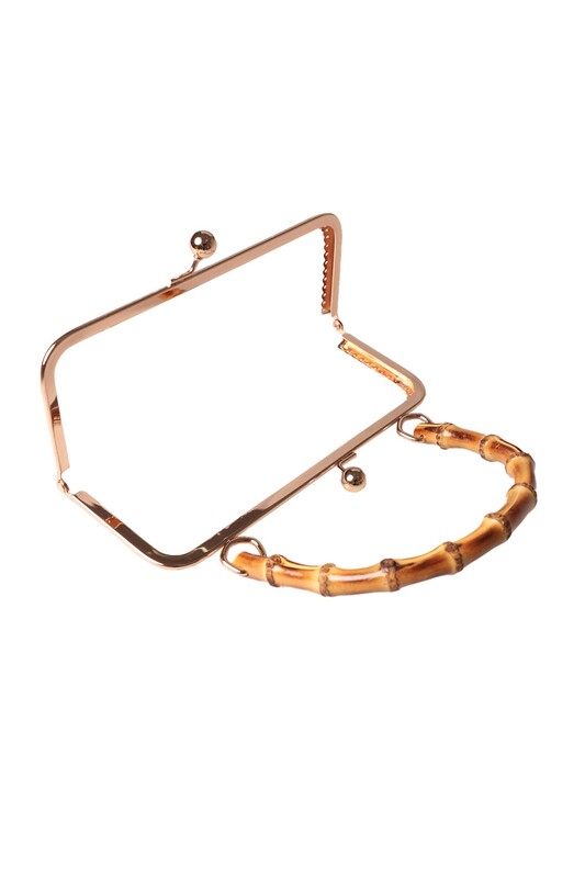 Bambu Saplı Çanta Bursu | Gold - Thumbnail