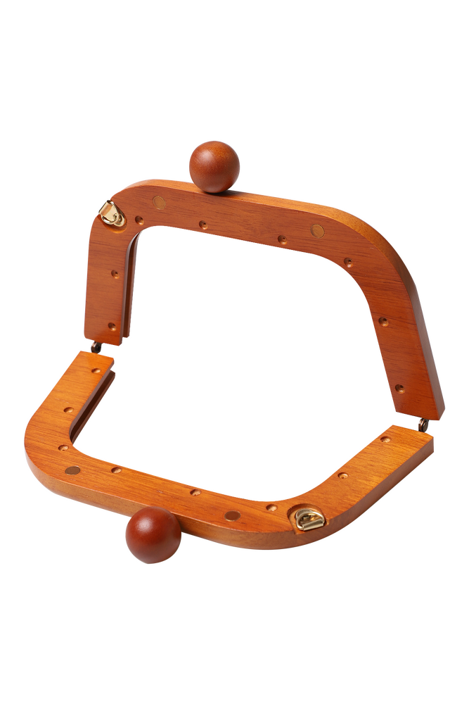 Mıknatıslı Ahşap Çanta Bursu 5422 | Kahve