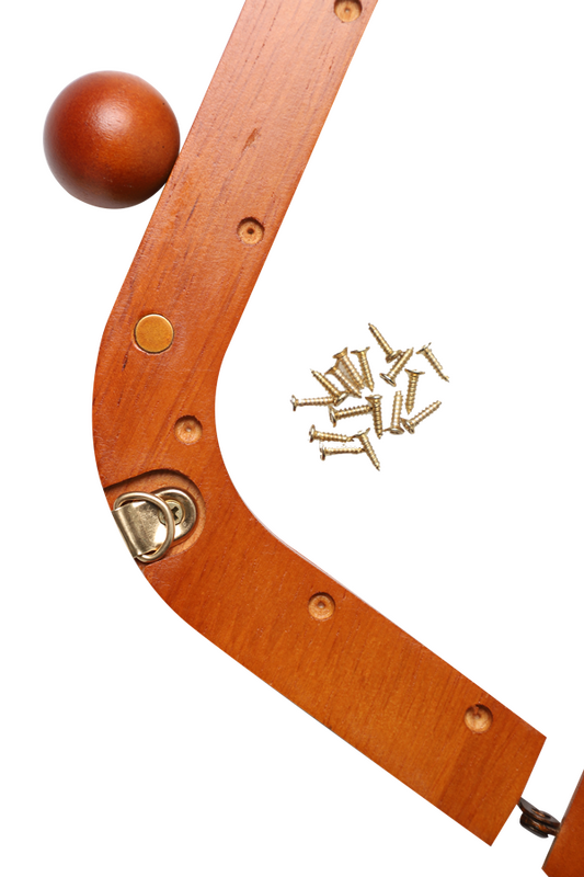 Mıknatıslı Ahşap Çanta Bursu 5422 | Kahve - Thumbnail