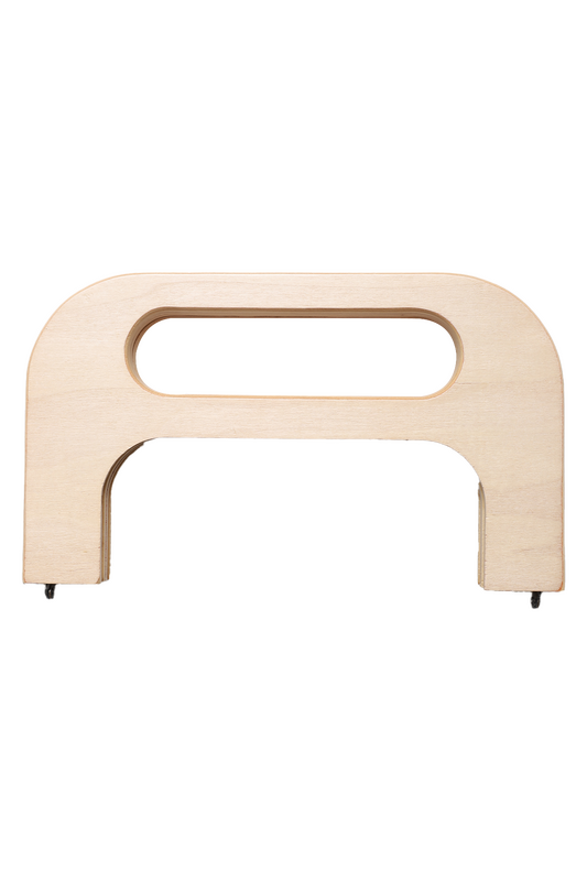 SİMİSSO - Ahşap Çanta Bursu Dikdörtgen No18 | Bej