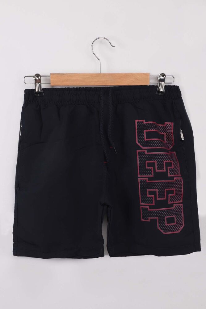 Deep Printed Boy Shorts | Navy Blue