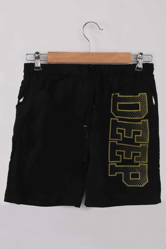 Deep Printed Boy Shorts | Black