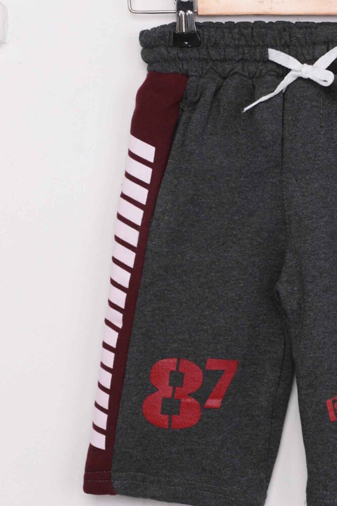 Letter Pattern Boy Capri 1421 | Burgundy