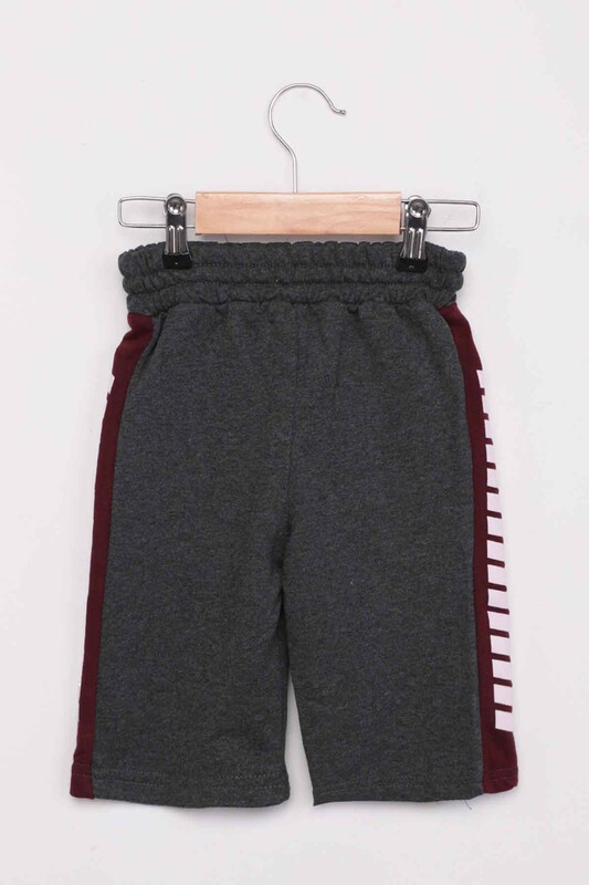Letter Pattern Boy Capri 1421 | Burgundy - Thumbnail