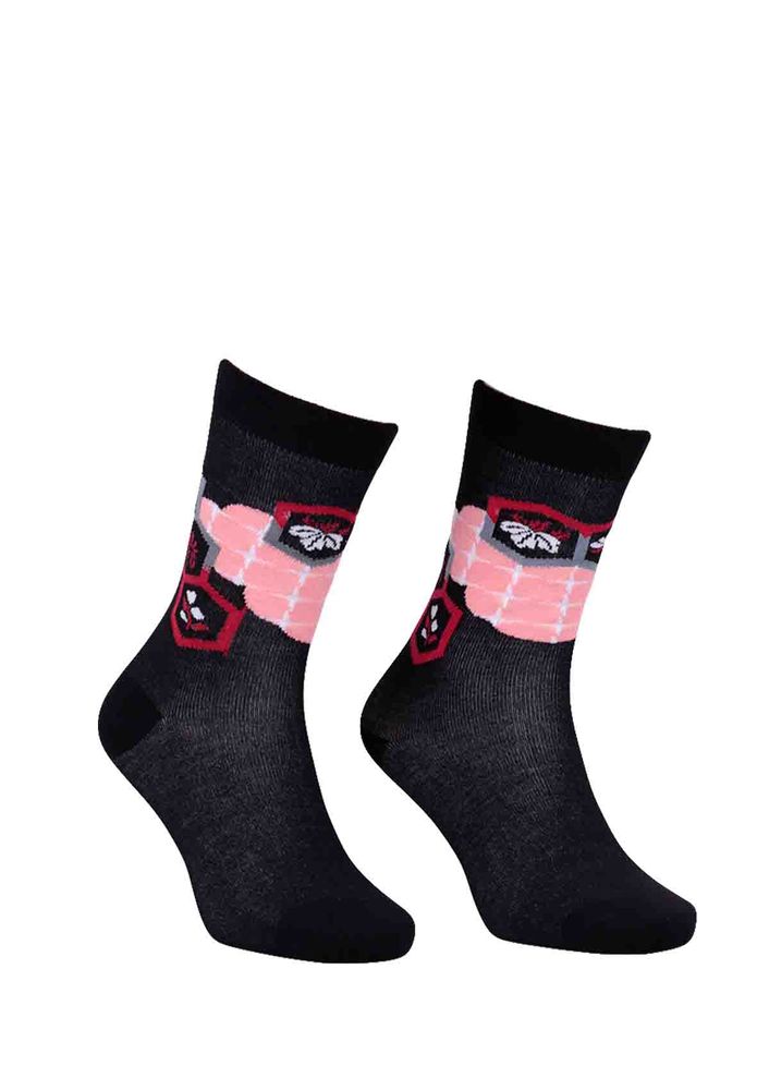 Paktaş Seamless Patterned Socks 2585 | Black