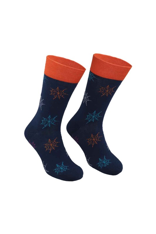 PİERRE CARDİN - Pierre Cardin Spider Printed Man Socks 211 | Ultramarine