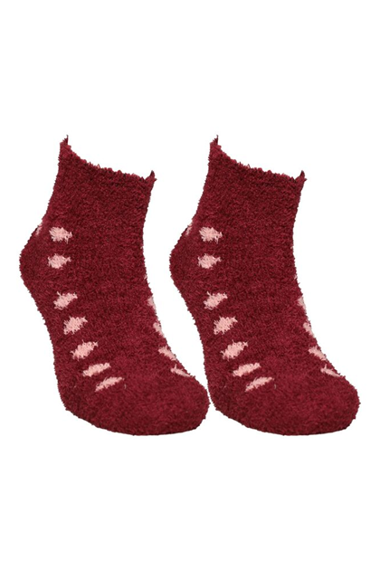 SAHAB - Sahab Woman Plush Bootie Socks 48500 | Bordeaux