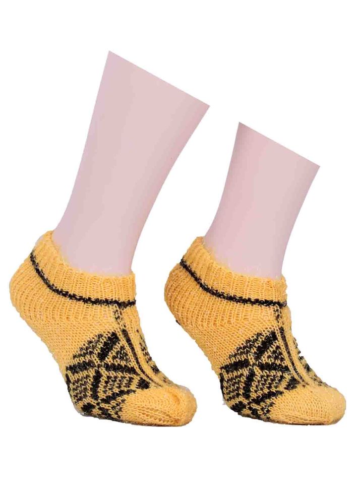 Simisso Desenli Simli Sarı Patik 740