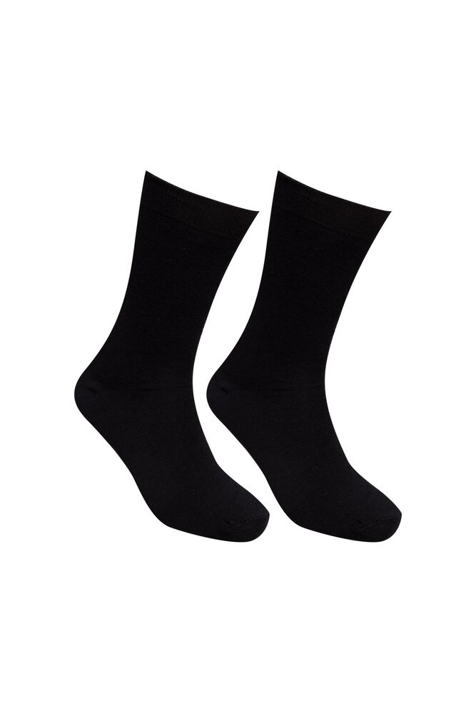 Man Plain Short Socks | Black