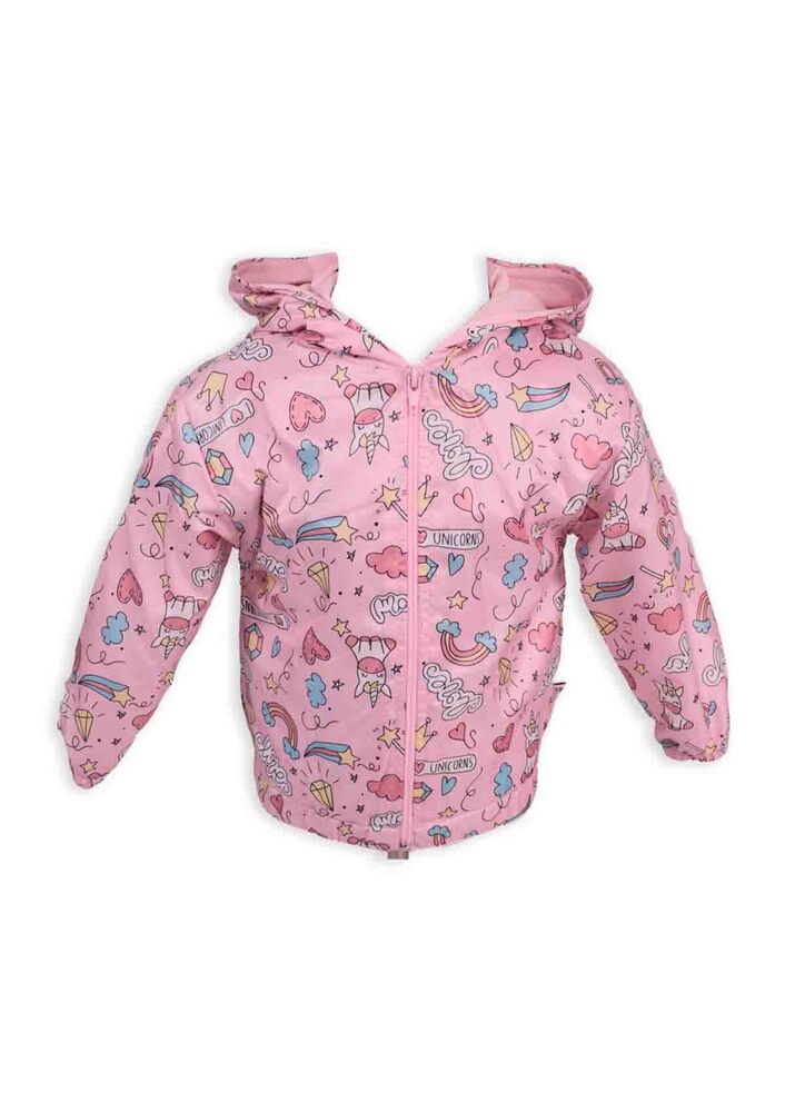 Hippıl Baby Unicorn Printed Raincoat | Pink