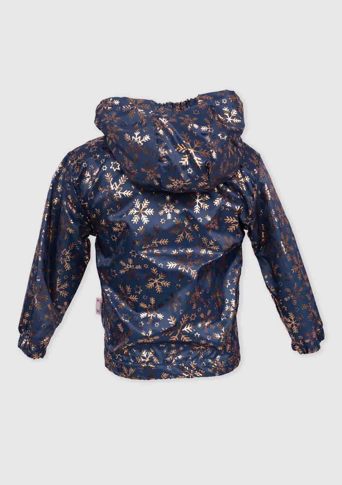 Hippil Baby Snowflake Printed Raincoat | Ultramarine