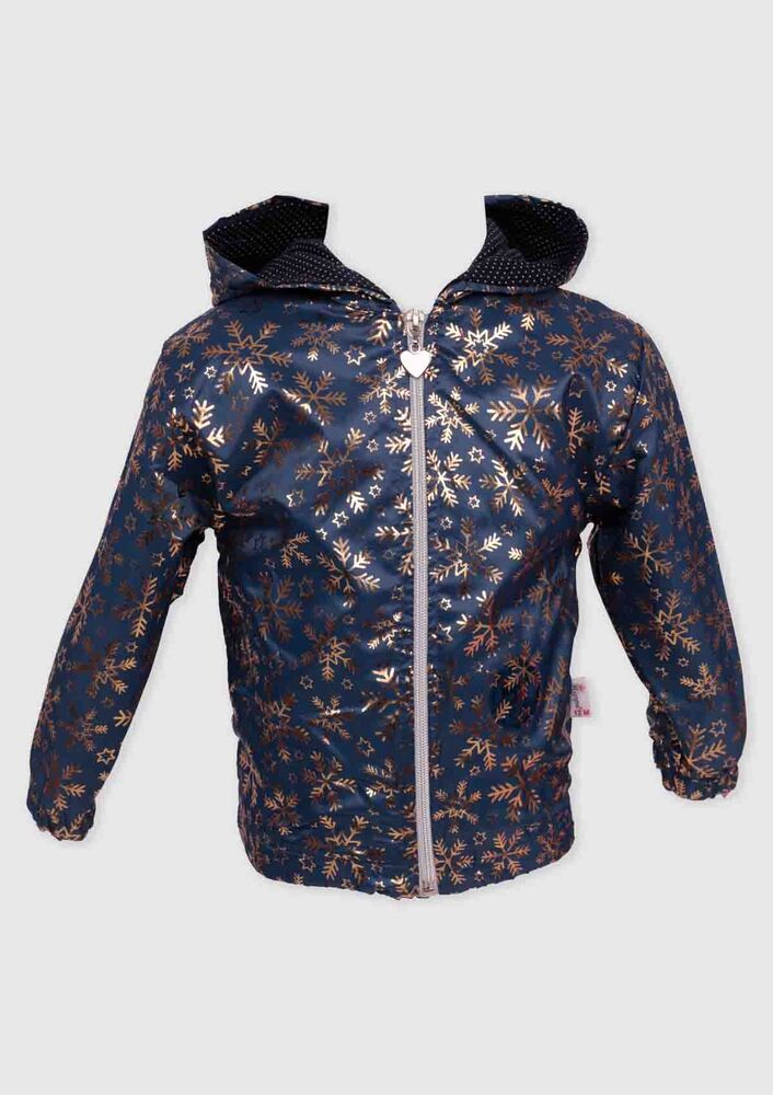 Hippil Baby Snowflake Printed Raincoat | Ultramarine