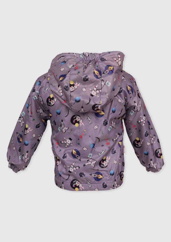 Hippil Baby Astronaut Printed Raincoat | Grey