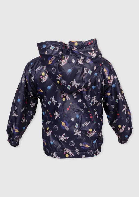 Hippil Baby Astronaut Printed Raincoat | Ultramarine - Thumbnail