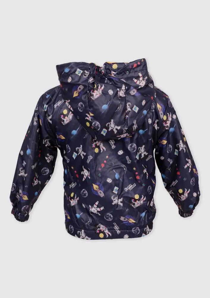 Hippil Baby Astronaut Printed Raincoat | Ultramarine