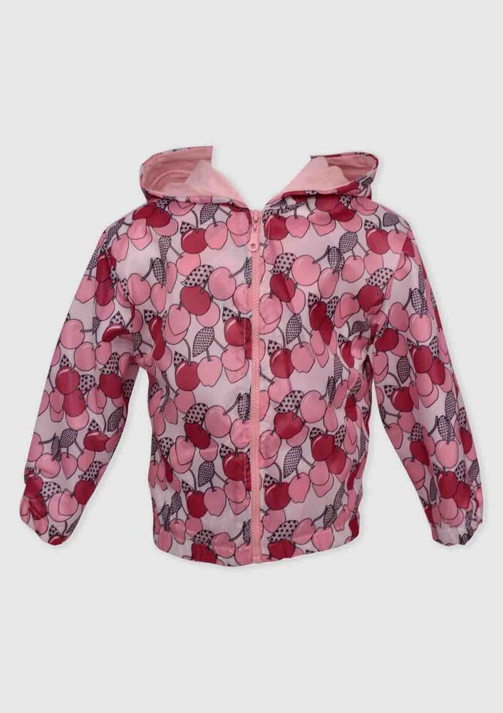 Hippil Baby Cherry Printed Raincoat | Pink
