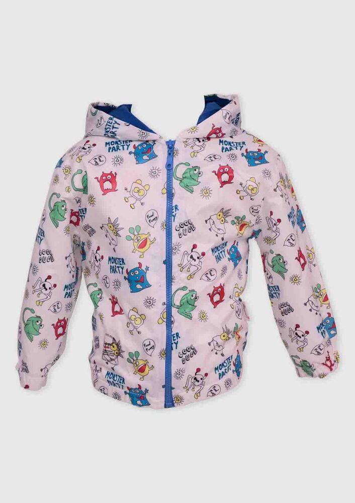 Hippil Baby Square Printed Raincoat | Blue