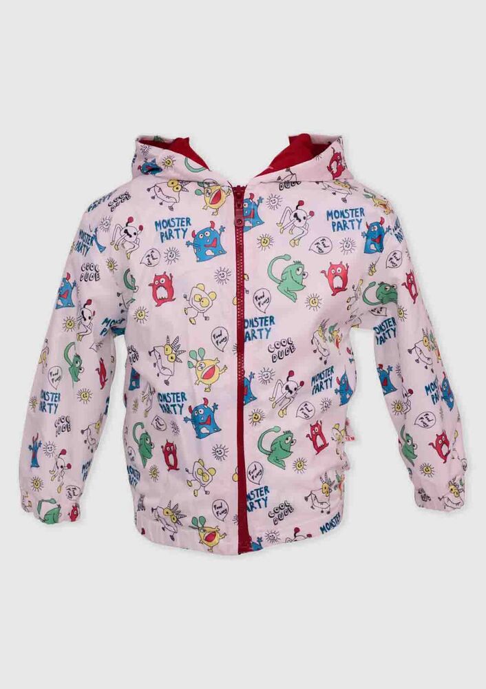 Hippil Baby Square Printed Raincoat | Red