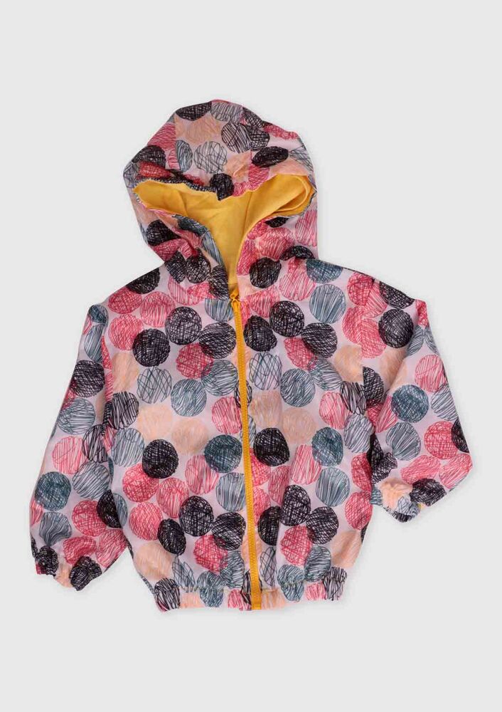Hippil Baby Round Line Printed Raincoat | Yellow