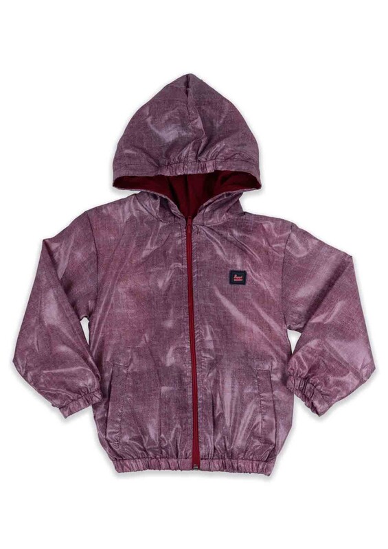 Hippıl Baby - Hippil Baby Striped Raincoat | Burgundy
