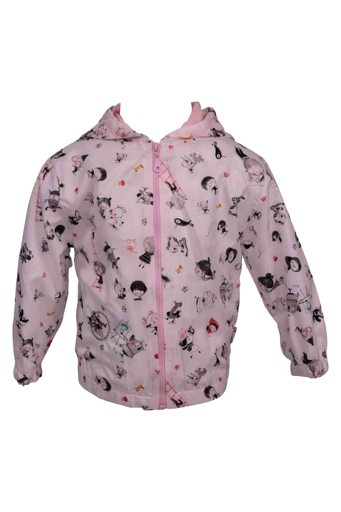 Hippıl Baby Caricature Printed Raincooat | White