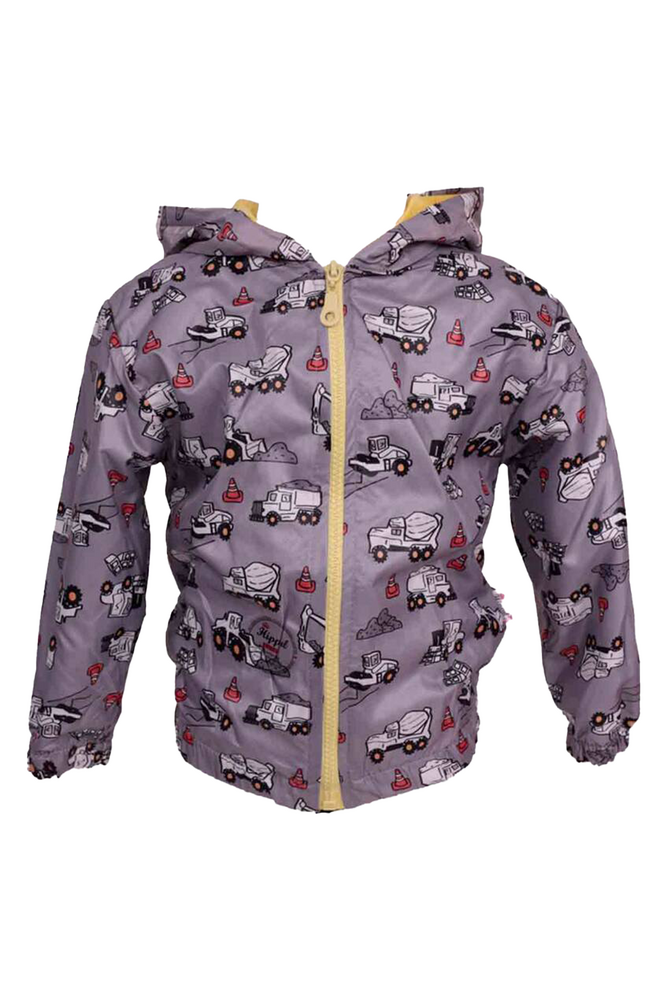 Hippil Baby Square Printed Raincoat | Gray