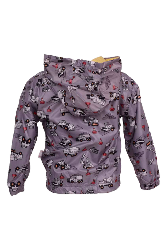 Hippil Baby Square Printed Raincoat | Gray - Thumbnail