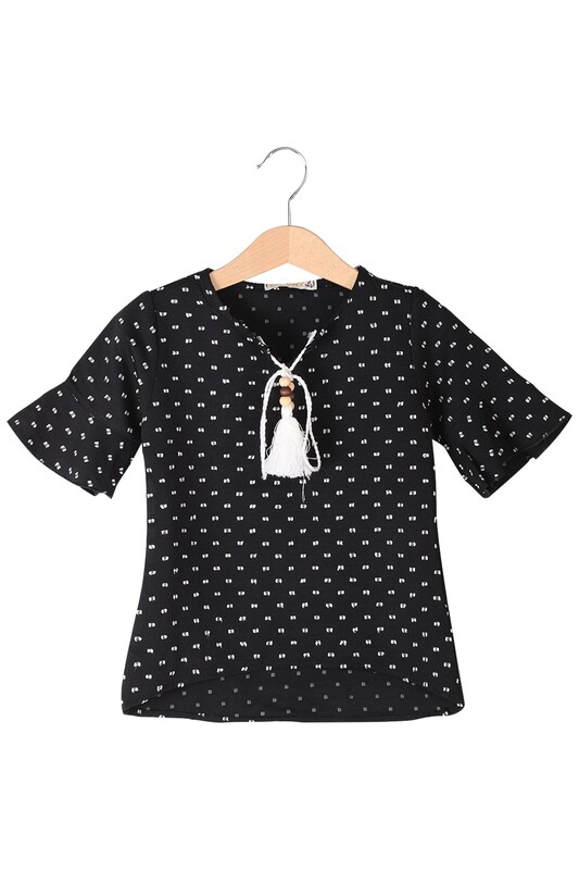BONİBON'S - Girl Patterned Tunic | Black