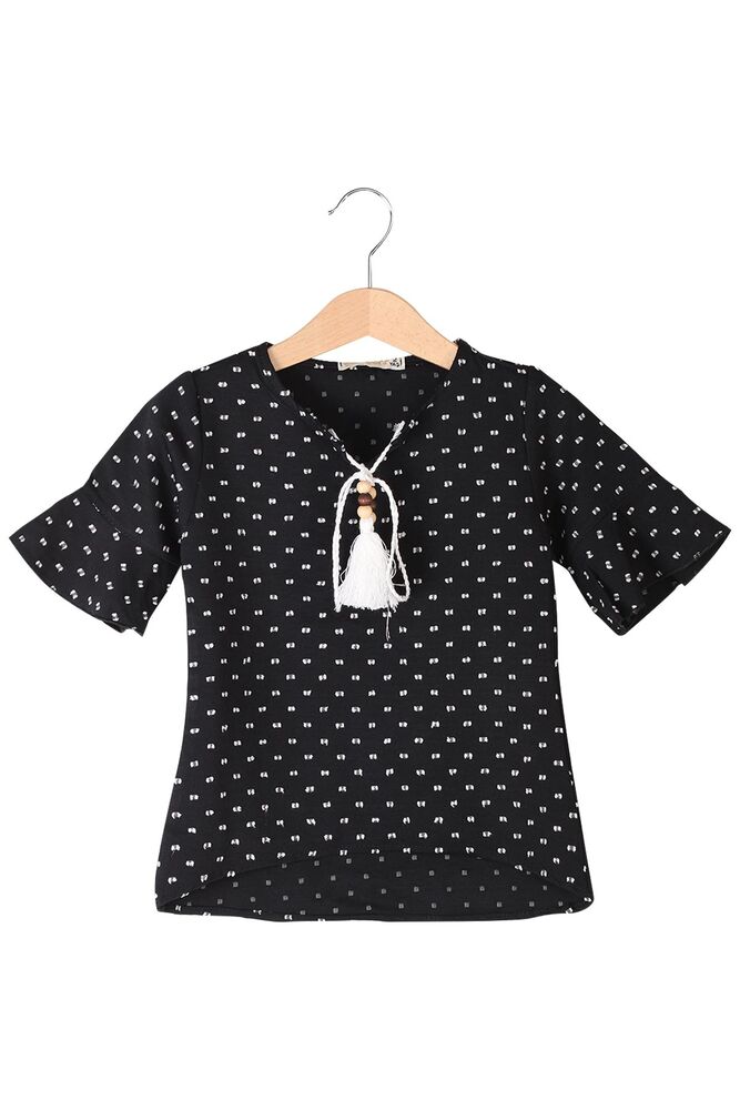 Girl Patterned Tunic | Black