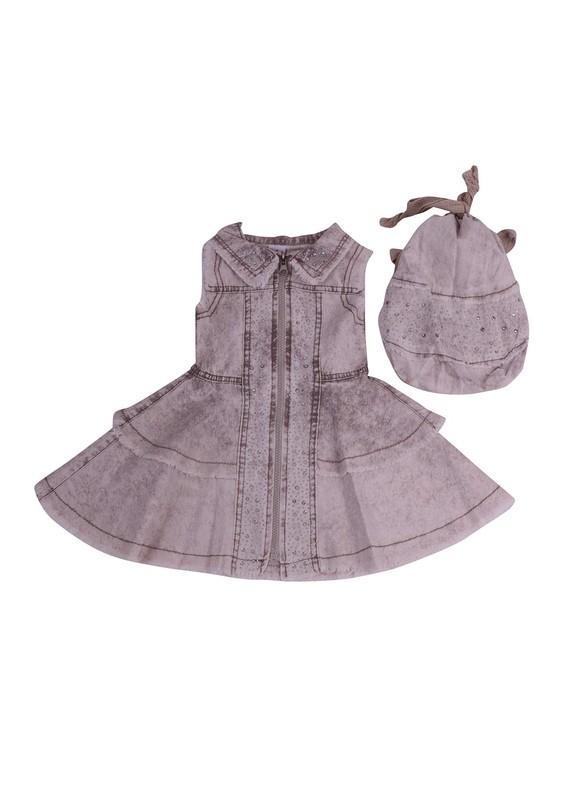 SİMİSSO - Simisso Denim Dress with Bag 416 | Beige