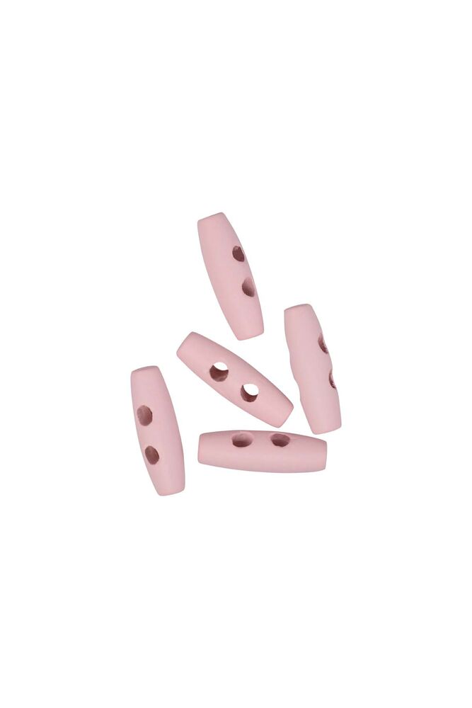Ahşap Çoban Düğme 5 Adet 3 cm | Bebe Pembe