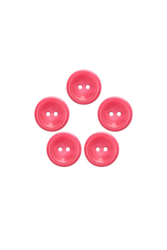 Plastik Düğme 1,5 cm 5 Adet | Fuşya - Thumbnail