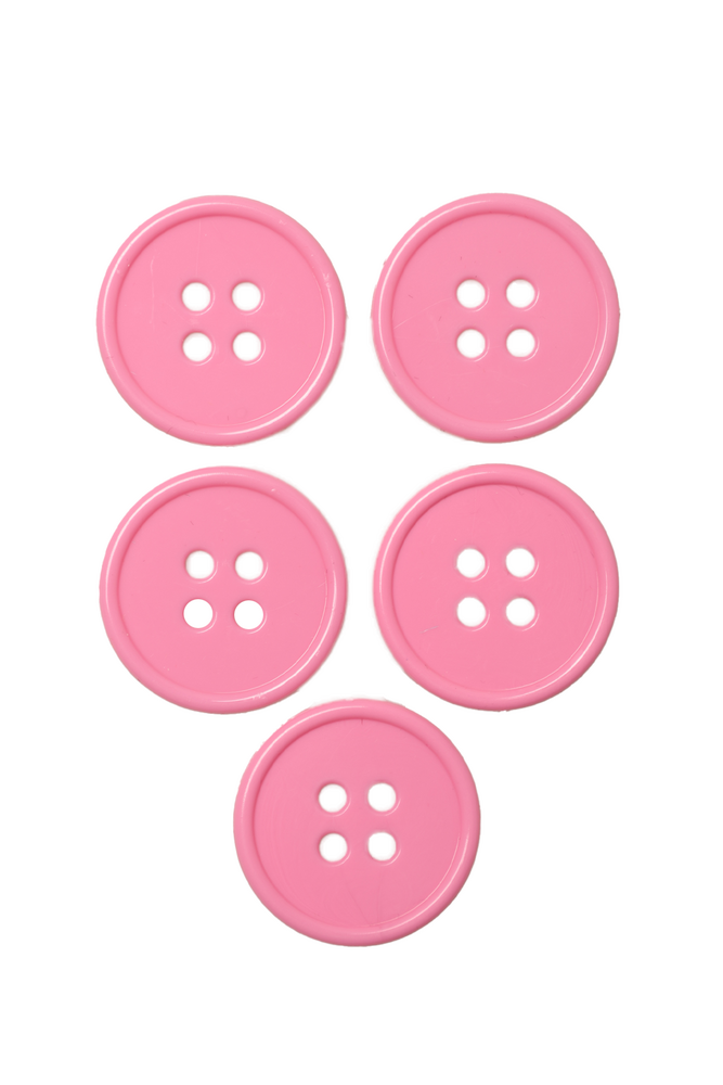 Geometrik Şekilli Düğme Model 10 5 adet | Pembe