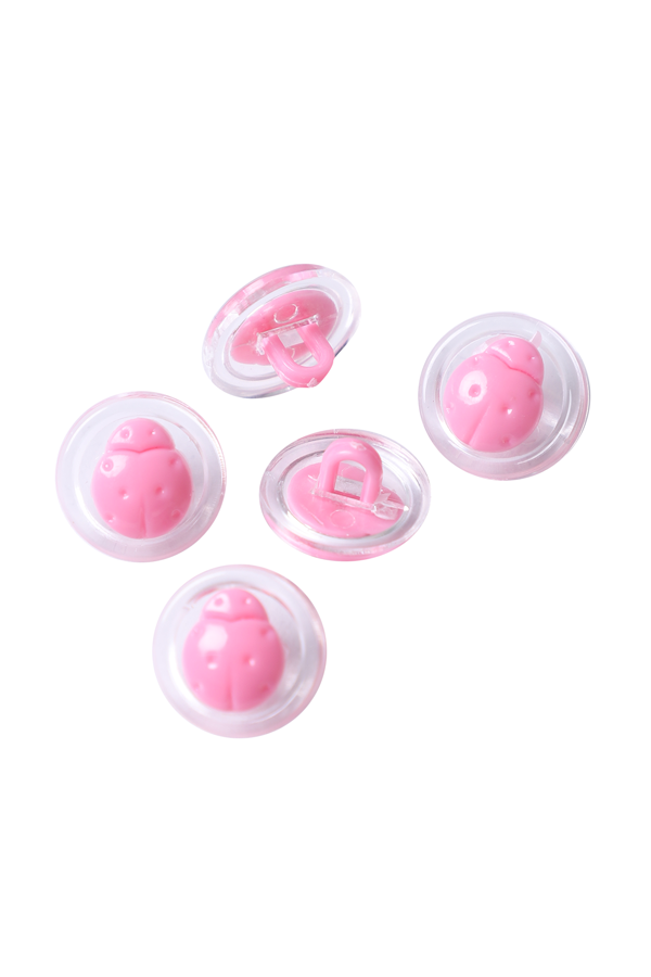 Figürlü Düğme 5 Adet Model 6 | Pembe