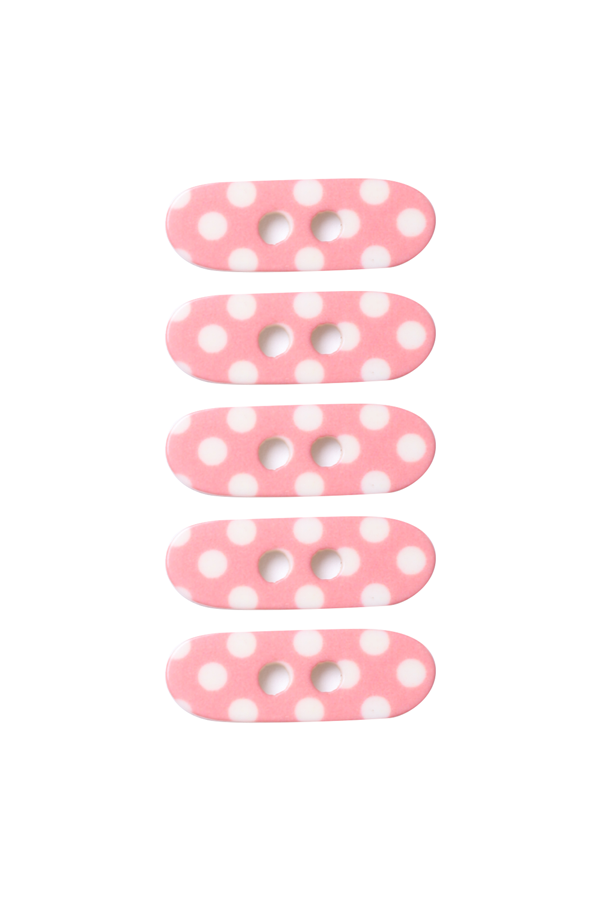Renkli Çoban Düğme 5 Adet 3182 | Pembe