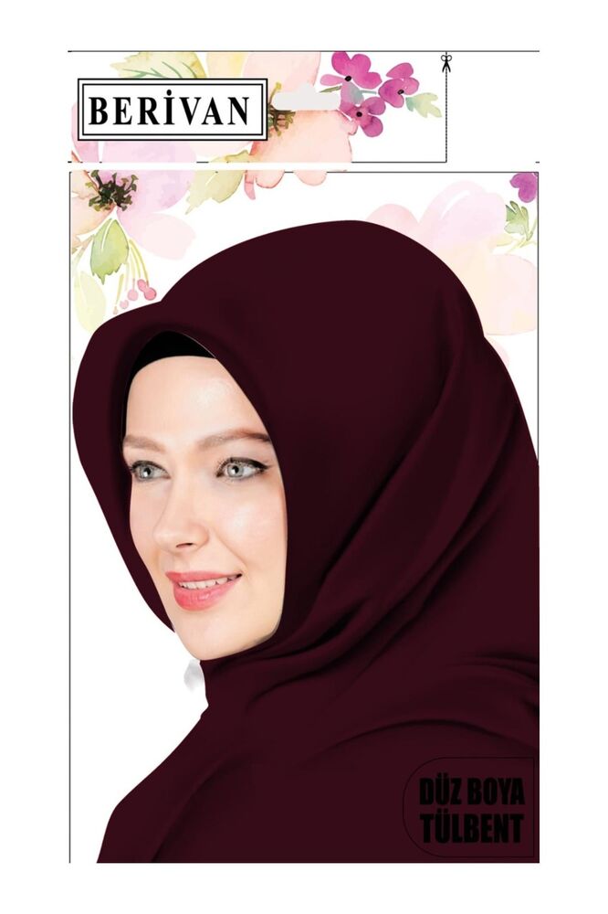 Berivan Dikişsiz Düz Yazma 100 cm Bordo 520
