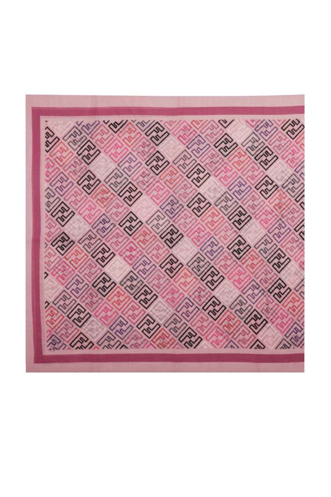 Fendi Harf Baskılı Kaşmir Şal 85x200 | Pudra