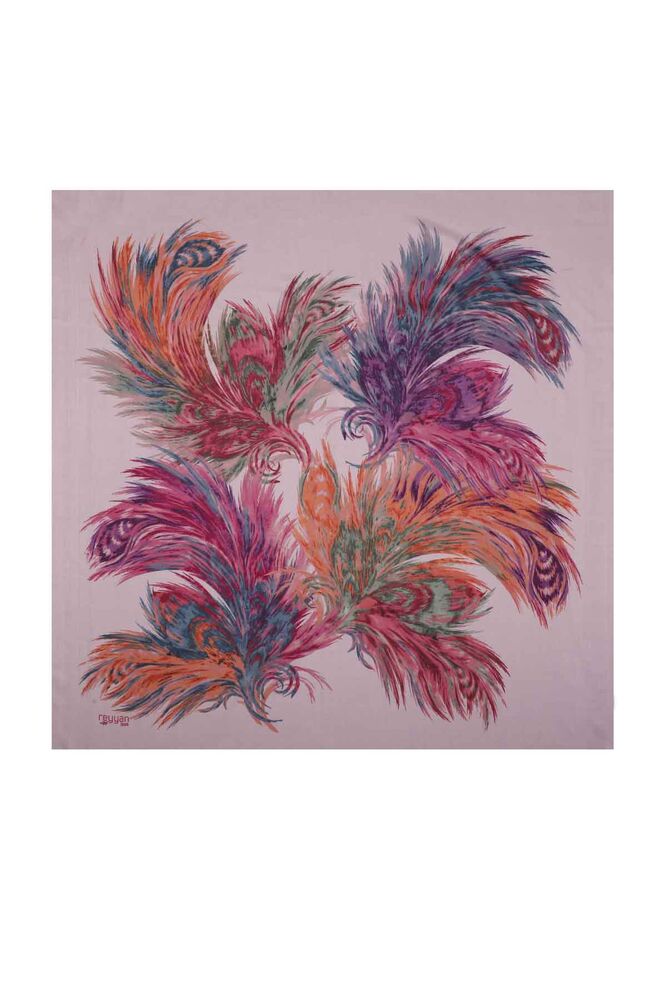 Reyyan Dikişsiz Desenli Yazma 100 cm | Pudra