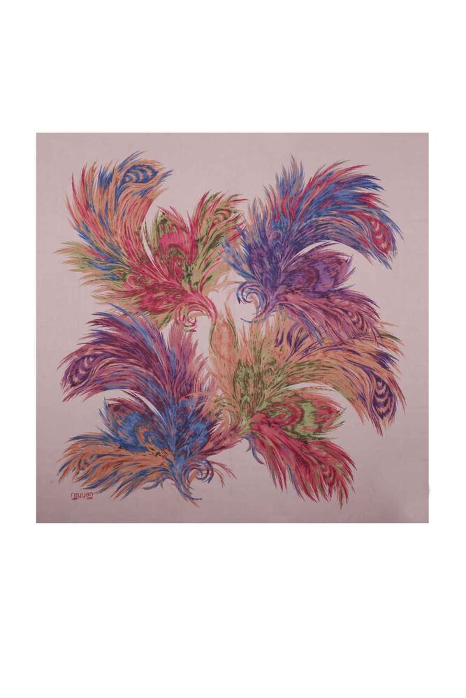 Reyyan Dikişsiz Desenli Yazma 100 cm | Somon