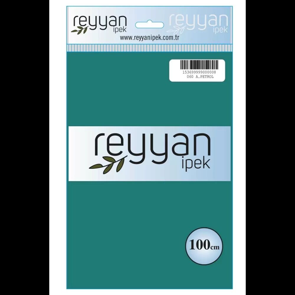 Reyyan Dikişsiz Düz Yazma 100 cm | Açık Petrol 060