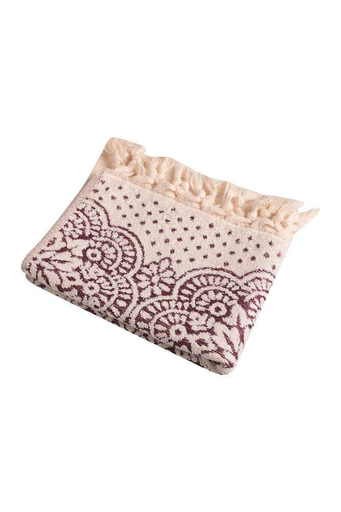 Bambu Nakışlı El ve Yüz Havlusu 50*90 4375 | Bordo