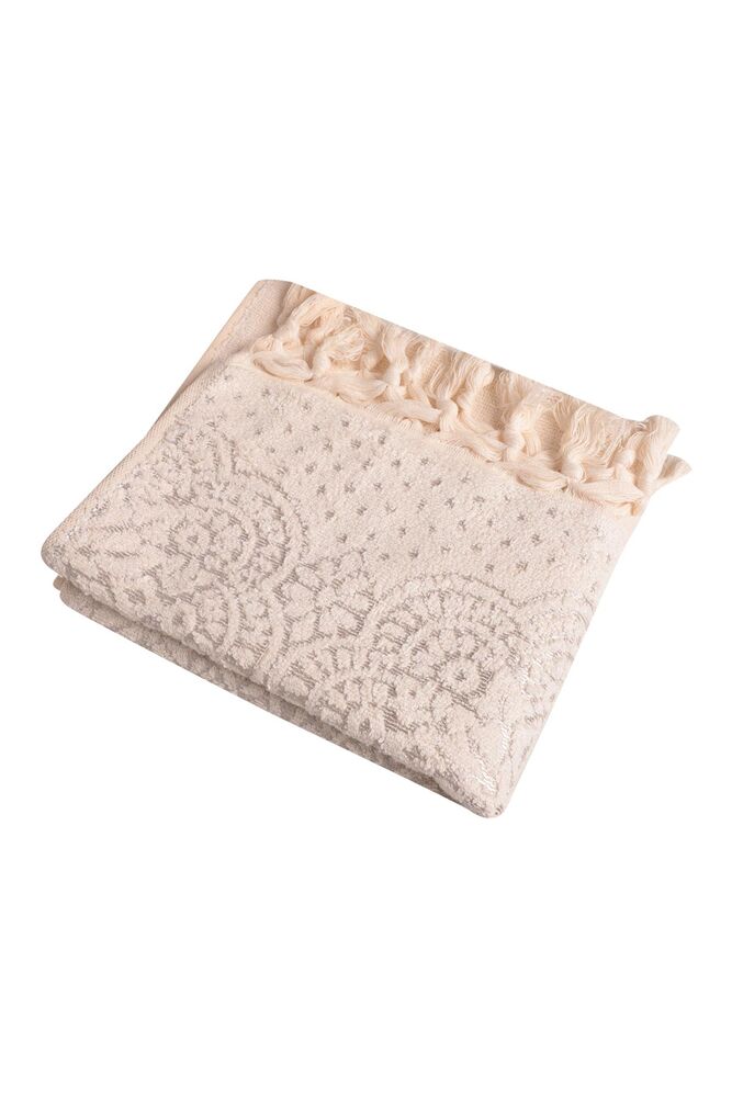Bambu Nakışlı El ve Yüz Havlusu 50*90 4375 | Gümüş