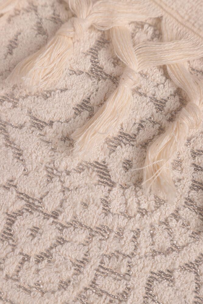 Bambu Nakışlı El ve Yüz Havlusu 50*90 4375 | Gümüş