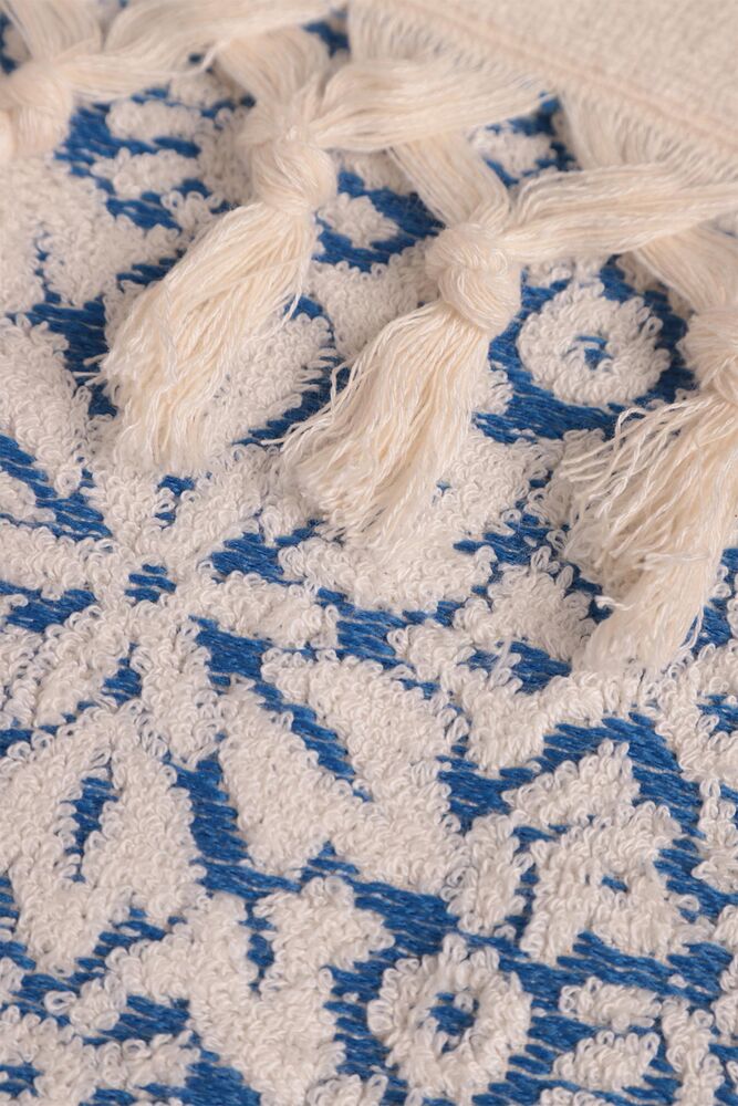 Bambu Nakışlı El ve Yüz Havlusu 50*90 4375 | Mavi Bambu Nakışlı El ve Yüz Havlusu 50*90 4375 | Mavi